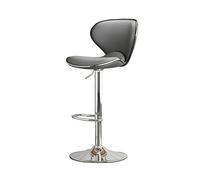 CJHFR472SG Moderna Silla de Comedor Taburete de Bar de recepción Taburete de Bar Moderno y Simple Silla Trasera Altura Ajustable (61-81 cm) Sillas de Bar(Grey)