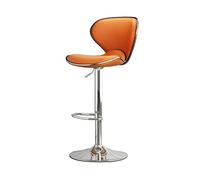 CJHFR472SG Moderna Silla de Comedor Taburete de Bar de recepción Taburete de Bar Moderno y Simple Silla Trasera Altura Ajustable (61-81 cm) Sillas de Bar(Orange)