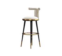 CJHFR472SG Moderna Silla de recepción de recepción Taburete de Bar Taburete Alto de Bar Taburete de Bar for el hogar Silla de Bar Alta de Lujo Ligera y Sencilla Sillas de Bar(Blanco)