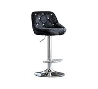 CJHFR472SG Moderna Taburete Alto con Respaldo Simple, Silla giratoria de elevación de 60-80cm for el hogar, Silla de Cocina Ligera, Silla de Bar de Moda de Lujo Sillas de Bar(Negro)