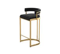 CJHFR472SG Moderna Taburete Alto de Lujo nórdico de 90cm, Silla de Bar Trasera Simple Moderna, Silla de Isla for Bar y cafetería Sillas de Bar(Negro)