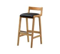 CJHFR472SG Moderna Taburete Alto de Restaurante, Silla for el hogar, Taburete de Bar de Madera Maciza, Taburete Alto Retro de Lujo Ligero, Silla de Bar Simple Moderna Sillas de Bar(Negro)