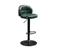 CJHFR472SG Moderna Taburete de Bar de Hierro de Moda, Respaldo Simple, Taburete Alto, Taburete de Bar, Silla elevadora giratoria Sillas de Bar(Green)