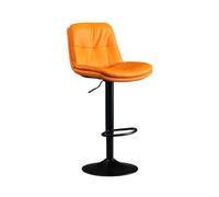 CJHFR472SG Moderna Taburete de Bar elevable de 60 a 80 cm, Moderno y Sencillo, con Respaldo for recepción, Taburete Alto Ligero de Lujo, Silla for el hogar Sillas de Bar(Orange)