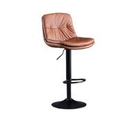 CJHFR472SG Moderna Taburete de Bar elevable de 60 a 80 cm, Moderno y Sencillo, con Respaldo for recepción, Taburete Alto Ligero de Lujo, Silla for el hogar Sillas de Bar(Bruin)