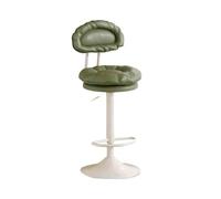 CJHFR472SG Moderna Taburete de Bar elevable y Giratorio de 54 a 74 cm con Respaldo Sencillo, Taburete Alto for Uso doméstico, Silla de Bar Delantera Sillas de Bar(Green)