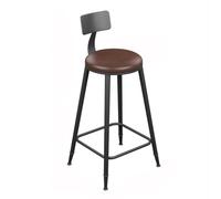 CJHFR472SG Moderna Taburete de Bar marrón con Respaldo de Hierro, Silla Alta Retro, Varios tamaños Disponibles Sillas de Bar(Pequeño)