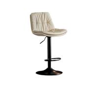 CJHFR472SG Moderna Taburete de Bar, Silla giratoria elevable, Taburete Alto Ligero de Lujo, Respaldo Alto, Silla Multifuncional, Mesa de Isla, Silla de Comedor Sillas de Bar(Blanco)