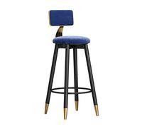 CJHFR472SG Moderna Taburete de recepción Moderno de 75cm/29,52 Pulgadas, Silla de Bar con Respaldo, práctica Silla de Comedor Sillas de Bar(Blue)