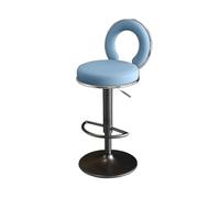 CJHFR472SG Moderna Taburete Redondo for el hogar Taburete Alto Taburete con Respaldo elevable Taburete de Bar Delantero Taburete Giratorio Taburetes Altos comerciales Simples Sillas de Bar(Blue)