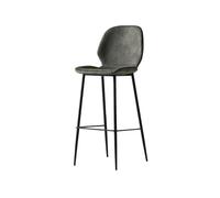 CJHFR472SG Moderna Taburetes Altos de Cocina for el hogar, taburetes de Bar de Lujo Ligeros con Respaldo Alto, taburetes de Bar de Cuero PU a la Moda Sillas de Bar(Dark Gray)