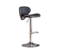 CJHFR472SG Moderna Taburetes Altos de Cuero PU, sillas for mostrador de Isla de Cocina, Respaldo Ligero de Lujo, taburetes de Bar Europeos, Silla de Bar elevable Sillas de Bar(Negro)