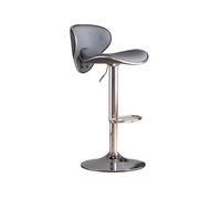 CJHFR472SG Moderna Taburetes Altos de Cuero PU, sillas for mostrador de Isla de Cocina, Respaldo Ligero de Lujo, taburetes de Bar Europeos, Silla de Bar elevable Sillas de Bar(Grey)