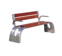 CJHFR472SG Moderno Banco con reposabrazos y Respaldo for jardín, con Estructura de Metal de Acero Inoxidable, Adecuado for Patio Interior y Exterior Patio