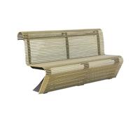 CJHFR472SG Moderno Banco con Respaldo for jardín, Silla de Metal de Hierro for Parque, for balcón al Aire Libre, Asiento Dorado for Ocio Patio