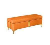 CJHFR472SG Moderno Banco de Almacenamiento for Dormitorio, Extremo la Cama, sofá Cuero, Banco, Ventana, Chimenea, Juguetes Entrada(Orange,100 * 40 * 45cm)