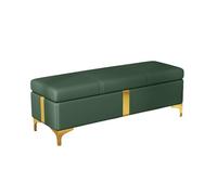 CJHFR472SG Moderno Banco de Almacenamiento for Dormitorio, Extremo la Cama, sofá Cuero, Banco, Ventana, Chimenea, Juguetes Entrada(Green,120 * 40 * 45cm)