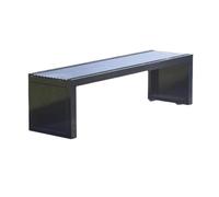 CJHFR472SG Moderno Banco de Descanso for jardín, Silla de Acero sin Respaldo, Asiento for Porche al Aire Libre, Color Negro Patio(Pequeño)