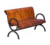 CJHFR472SG Moderno Banco de Exterior con reposabrazos, Silla de Parque de Lujo con Asiento y Respaldo aerodinámicos, Aluminio Fundido Negro Patio(180x67x84CM)