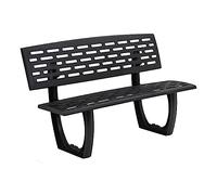 CJHFR472SG Moderno Banco de Exterior de 57,0 Pulgadas, Silla de Parque de Aluminio Fundido con Respaldo, Silla de Ocio al Aire Libre for 2 Personas Patio