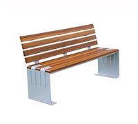 CJHFR472SG Moderno Banco de Exterior marrón Claro for Parque, Banco Doble de Ocio con Respaldo de 150 cm Patio