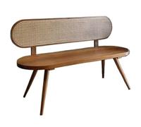 CJHFR472SG Moderno Banco de Madera de 47,2/59,0/62,9/70,8 cm, Estilo Retro con Respaldo, Ideal for 2 Personas, Ideal for Interior y Exterior. Patio(150x52x83CM)