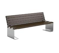 CJHFR472SG Moderno Banco de Parque Exterior con Respaldo de Madera Maciza, for terraza, for 2 o 3 Personas, en marrón Oscuro Patio(XL)