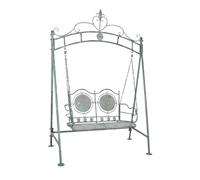 CJHFR472SG Moderno Columpio de Hierro for jardín al Aire Libre, Silla Doble Decorativa for balcón, Ideal for terraza y Parque. Patio