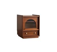 CJHFR472SG Moderno Gabinete de Almacenamiento con cajones en Color marrón/Negro, mesita de Noche de Madera Maciza for Sala de Estar, Dormitorio, Sala de Estudio Práctico(Bruin)
