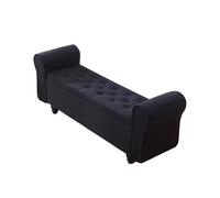 CJHFR472SG Moderno Mesilla de Noche Multifuncional for Dormitorio, Taburete for sofá, Tienda Ropa, Banco for Zapatos Entrada(Negro,Grande)