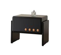 CJHFR472SG Moderno Mesita de Noche con 1 cajón, Mesa Auxiliar for salón, mesita de Noche con Patas de Madera, Mesa Auxiliar Moderna for Dormitorio Práctico(Negro)