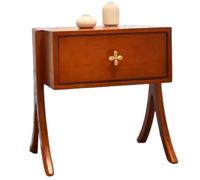 CJHFR472SG Moderno Mesita de Noche con un Solo cajón, Patas curvadas, Mango en Forma Flor for Almacenamiento el Dormitorio Práctico