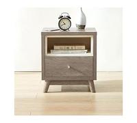 CJHFR472SG Moderno Mesita de Noche de Madera Gris, mesita de Noche Moderna de 18,8 Pulgadas de Alto con cajón for Dormitorio Sala de Estar Práctico