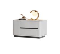 CJHFR472SG Moderno Mesita de Noche de Madera Maciza, aparador con Dos cajones, Color Blanco, archivador de Madera Maciza for Sala de Estar, Dormitorio y Estudio Práctico