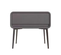 CJHFR472SG Moderno Mesita de Noche de Madera Minimalista, Moderna, de Pierna Alta, Minimalista, pequeño, con un Solo cajón, Mueble de Noche, gabinete de Almacenamiento Práctico(Dark Gray,Pequeño)