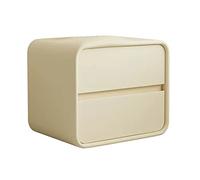 CJHFR472SG Moderno Mesita de Noche, Mesita Auxiliar con 2 cajones de Almacenamiento, Mesa Auxiliar Moderna, Mesita de Noche for Dormitorio, Mesita de Noche Beige Práctico(L45xD40xH47cm)
