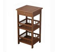 CJHFR472SG Moderno Mesita de Noche Mesita de Noche Simple y Grande for Dormitorio, mesita de Noche de Madera con cajones y cerramientos, mesita de Noche de Tres Capas for Dormitorio Práctico(Pequeño)