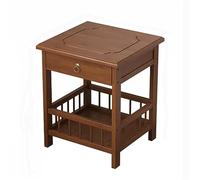 CJHFR472SG Moderno Mesita de Noche Mesita de Noche Simple y pequeña for Dormitorio, mesita de Noche de Madera con cajones Cuadrados con Valla, mesita de Noche for Dormitorio Práctico(Grande)