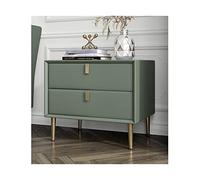 CJHFR472SG Moderno Mesita de Noche Moderna de Piel sintética, mesita de Noche con cajón de Almacenamiento, mesitas de Noche for Muebles de Dormitorio, Sala de Estar, Verde Práctico(L45xD40xH48cm)