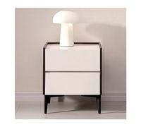 CJHFR472SG Moderno Mesita de Noche Moderna y Sencilla Colorblocked Gran Capacidad Cajón Doble Mesita de Noche Dormitorio Almacenamiento Mesita de Noche Encimera con Bordes Práctico