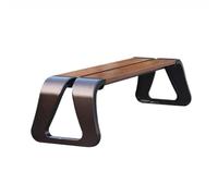 CJHFR472SG Moderno Silla de Exterior marrón Oscuro, Banco de Parque, salón Cuadrado, sin Respaldo for Exteriores Patio