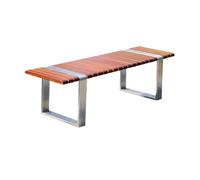 CJHFR472SG Moderno Silla de Exterior sin Respaldo for Parque, Banco de jardín de Acero Inoxidable, for balcón, terraza, Ocio y Descanso Patio(Medio)