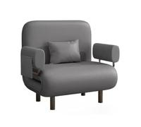 CJHFR472SG Moderno Sofá Cama, reposapiés Plegable Multifuncional, de Invitados con Respaldo Ajustable, Adecuado for Habitaciones pequeñas, Apartamentos Sillón Cama(Grey)