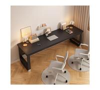 CJHFR472SG Moderno Tocador de Escritorio Doble Simple for Ordenador, Todo en uno, Largo pequeño for el hogar, Mesa Estudio for Estudiantes, Escritura Mesas para Ordenador(Negro,200x60x74cm)