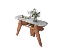 CJHFR472SG Multifuncional Consolas de mármol Modernas y concisas, Estilo Chino, Vitrina, Escritorio con Tiras Detrás del sofá(Pequeño)