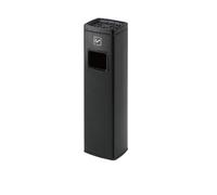 CJHFR472SG Recipiente para Colillas Área de Fumadores Columnas de Ceniza Vestíbulo Escalera Extintor Recogida Vertical de Colillas de Acero Inoxidable Contenedores de Basura De pie(Negro)