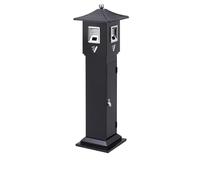 CJHFR472SG Recipiente para Colillas Ceniza Negra Impermeable for Hotel, contenedor Vertical for Recoger Colillas de Cigarrillos De pie