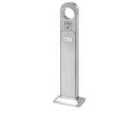 CJHFR472SG Recipiente para Colillas Extintor de Cigarrillos de Columna de Ceniza de Acero Inoxidable, Resistente a la Lluvia, Color Plateado y Negro, for Exteriores De pie(Silver)