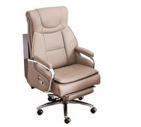 CJHFR472SG Silla Despacho Silla de Oficina de Cuero de Lujo con Masaje y reclinación for Oficina ejecutiva en casa, cómoda y Larga duración. Clásico
