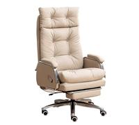 CJHFR472SG Silla Despacho Silla de Oficina reclinable de Cuero Premium y Confort for el hogar y la Oficina Clásico
